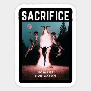 Sacrifice - homage for satan Sticker